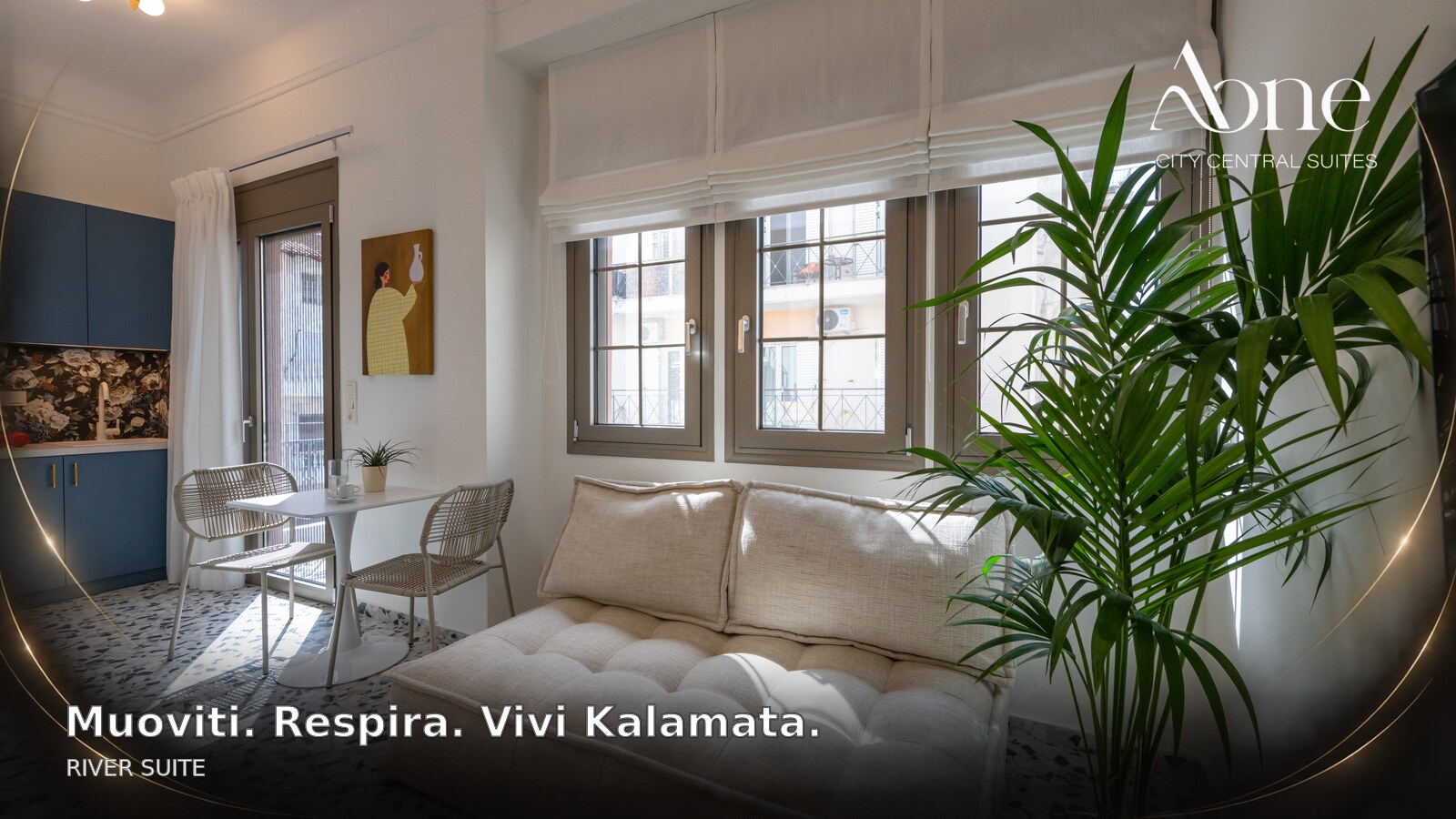 River Suite di AONE City Central Suites per una vacanza attiva a Kalamata — vista interna