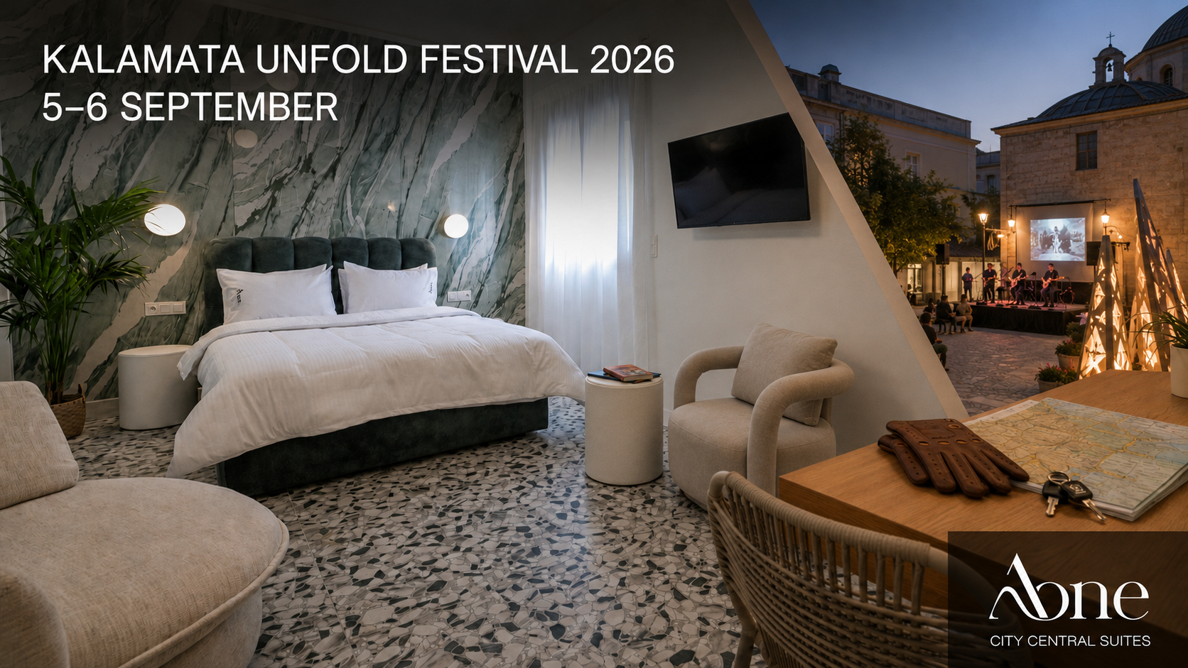 Kalamata Unfold Festival 2026 accommodation at AONE City Central Suites